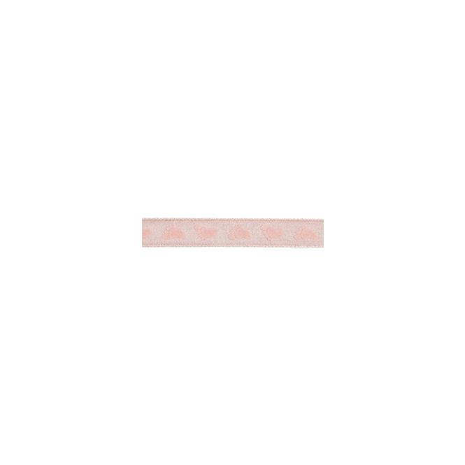 Hovedbilde Bånd 9mm organza m/rosa babyføtter 20m