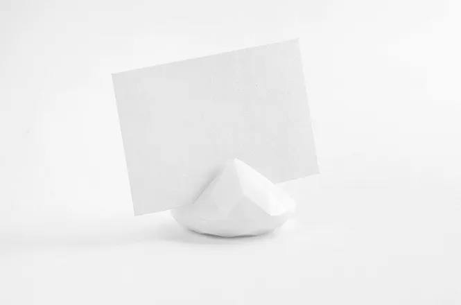 Hovedbilde Bordkortholder Diamant Hvit 10-pk