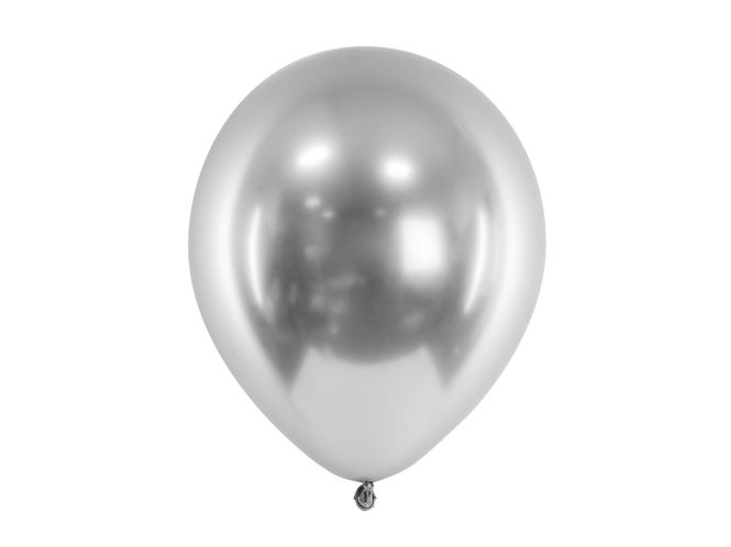 Hovedbilde Ballonger Blanke Sølv 10-pk 30cm