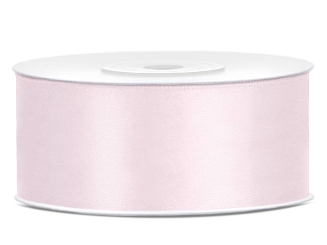 Hovedbilde Satengbånd Lys Babyrosa 2,5cm 25m