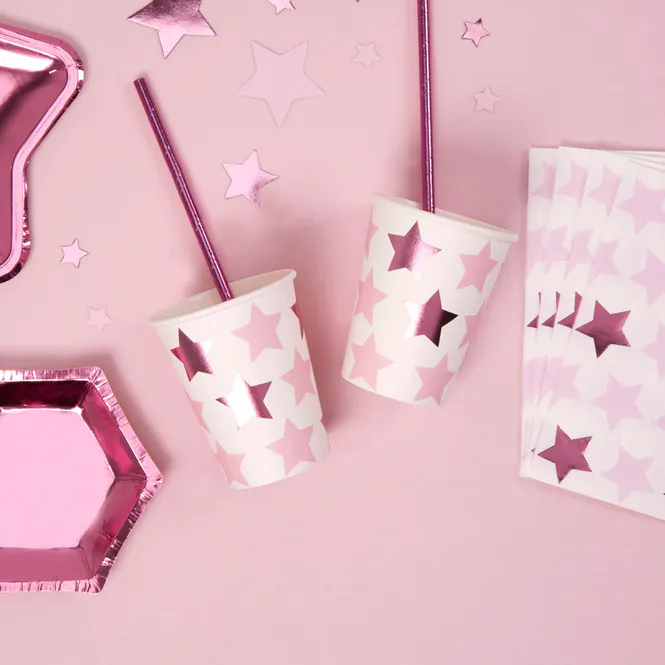 Hovedbilde Little Star Pink Pappkrus 8-pk