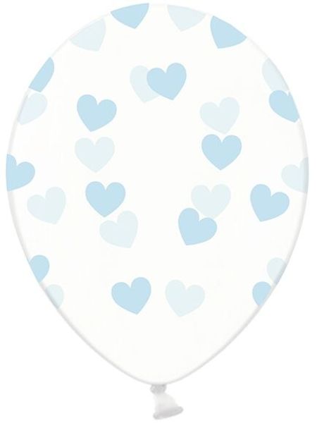 Hovedbilde Ballonger Hjerter Klar/Lysblå 6-pk