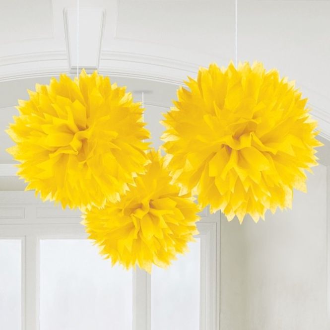 Hovedbilde Pom Poms Gul 3-pk