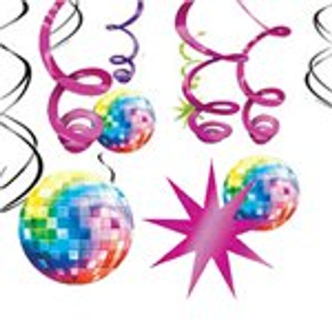 Hovedbilde Hengende Swirls Disco flere farger