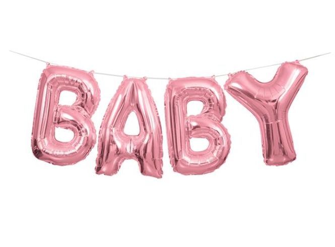 Hovedbilde Ballongord BABY  rosa 1 Ballongord folie  36cm ...