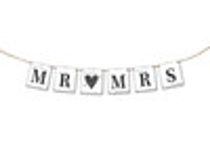 Banner Til Bil Mr/Mrs 77cm