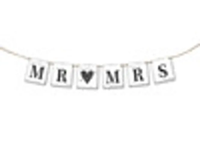 Hovedbilde Banner Til Bil Mr/Mrs 77cm