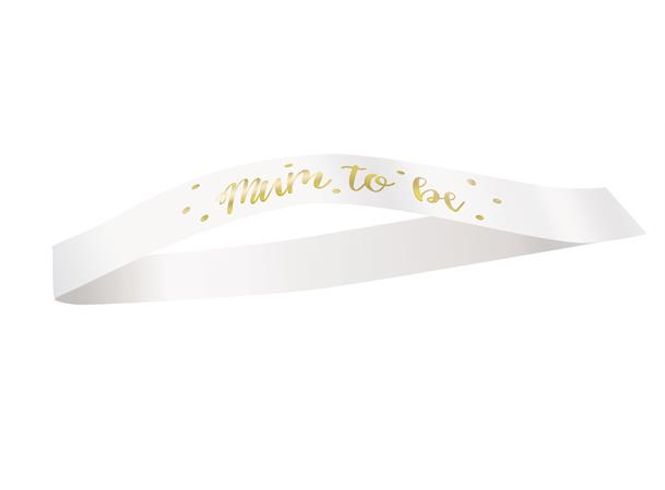 Hovedbilde Babyshower MumTo Be Sash Hvit og Gull