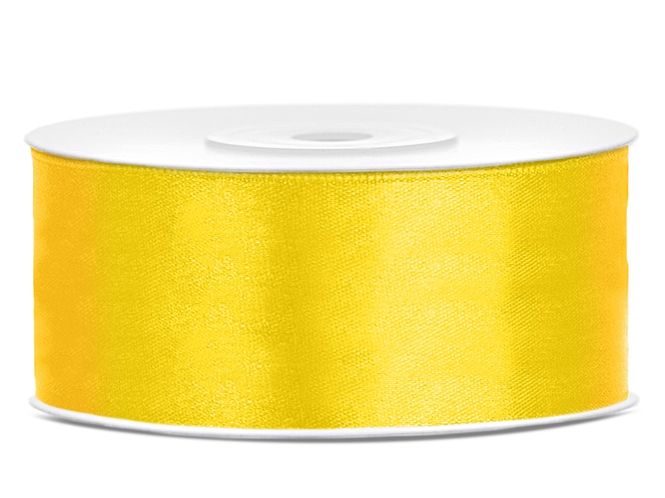 Hovedbilde Satengbånd Gul 2,5cm 25m