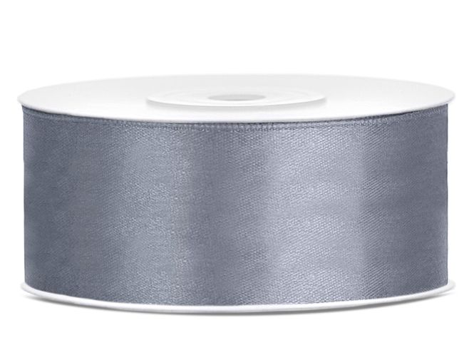 Hovedbilde Satengbånd Grå 2,5cm 25m