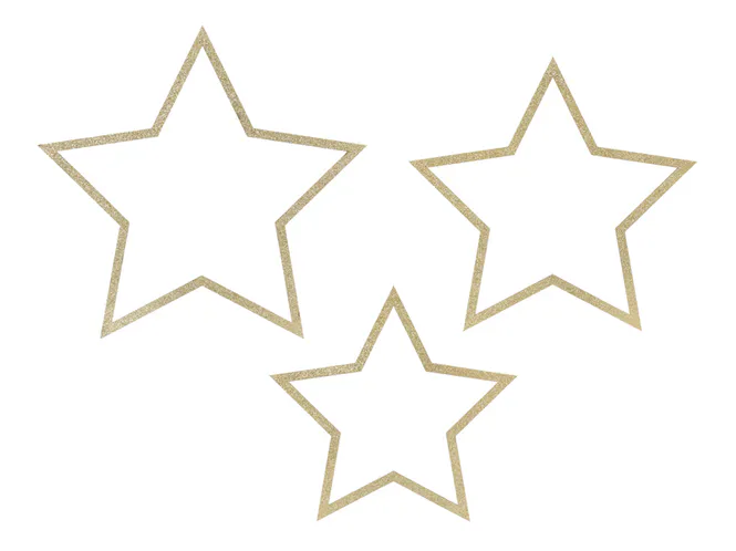 Hovedbilde Hengende Dekorasjoner Stjerner Mix 3pk