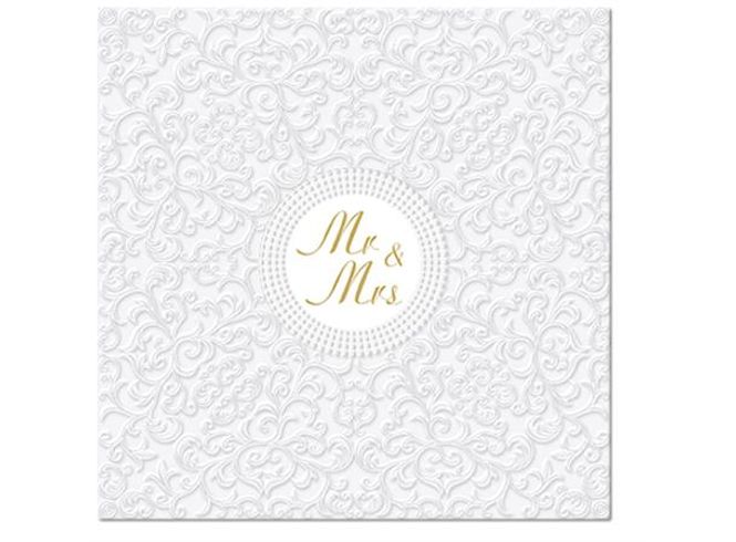 Hovedbilde Servietter Mr&Mrs Lunsj 20-pk