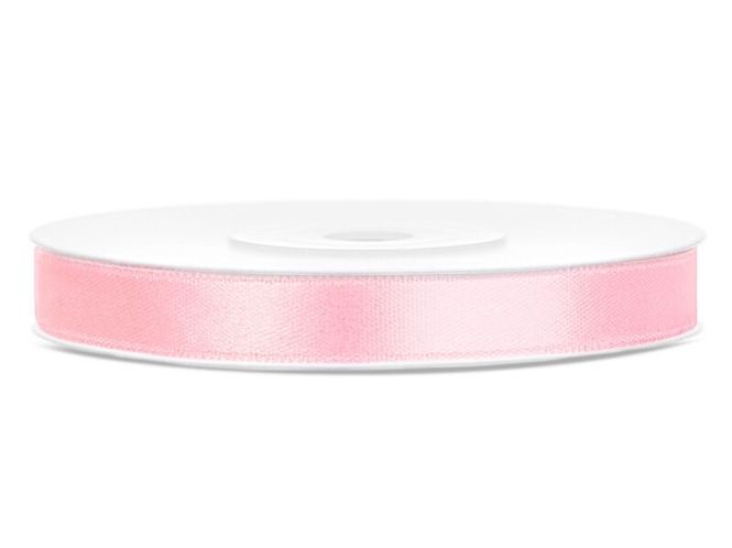 Hovedbilde Satengbånd Lys Rosa 0,6cm 25m