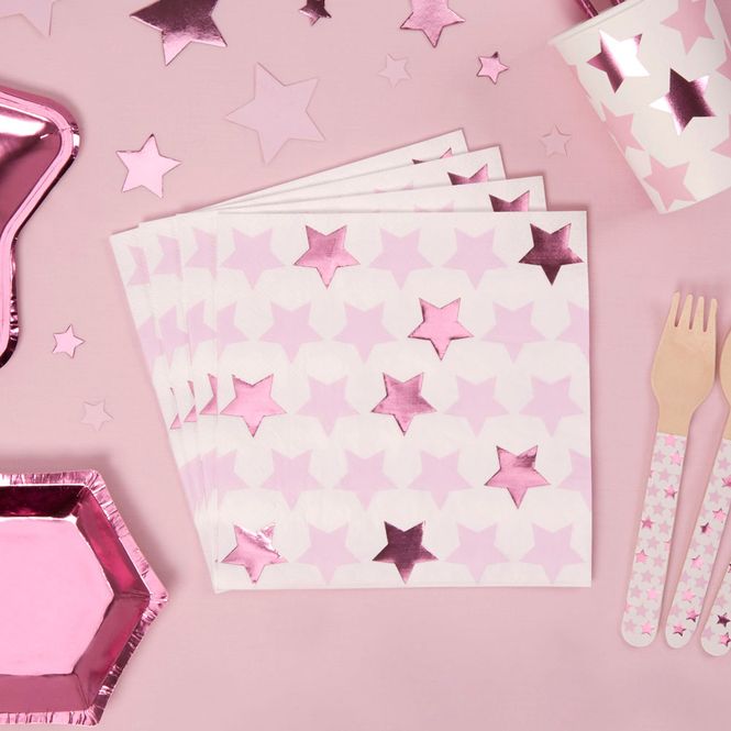 Hovedbilde Little Star Pink Servietter 16-pk