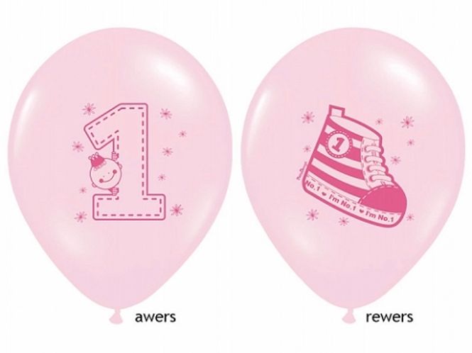 Hovedbilde Ballonger 1 år Sneakers Rosa 6-pk