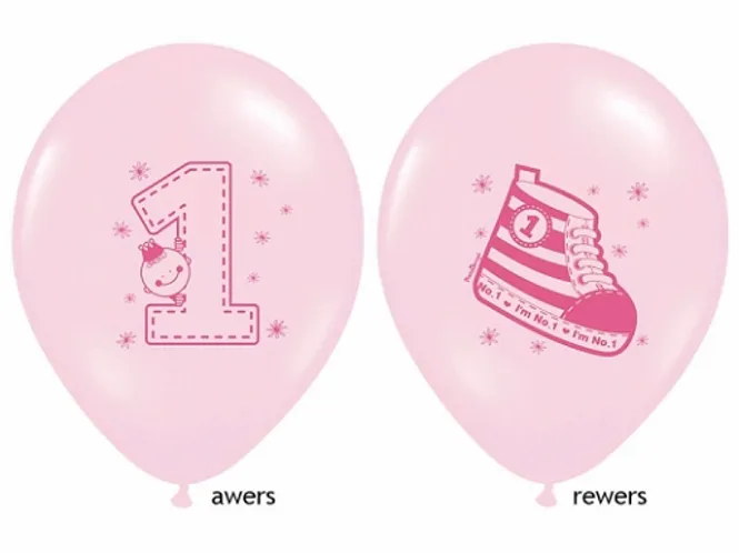 Hovedbilde Ballonger 1 år Sneakers Rosa 6-pk