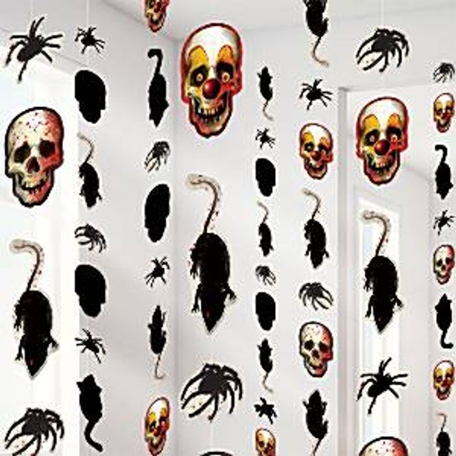 Hovedbilde Scary Clown String Halloween 8-pk