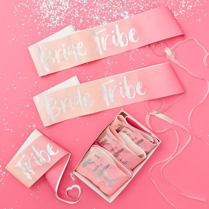 Hovedbilde Bride Tribe Sash Pink 6 pk