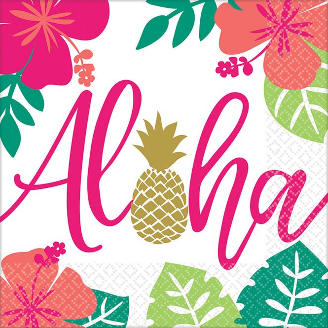 Hovedbilde Servietter Lunsj Aloha 16 pk