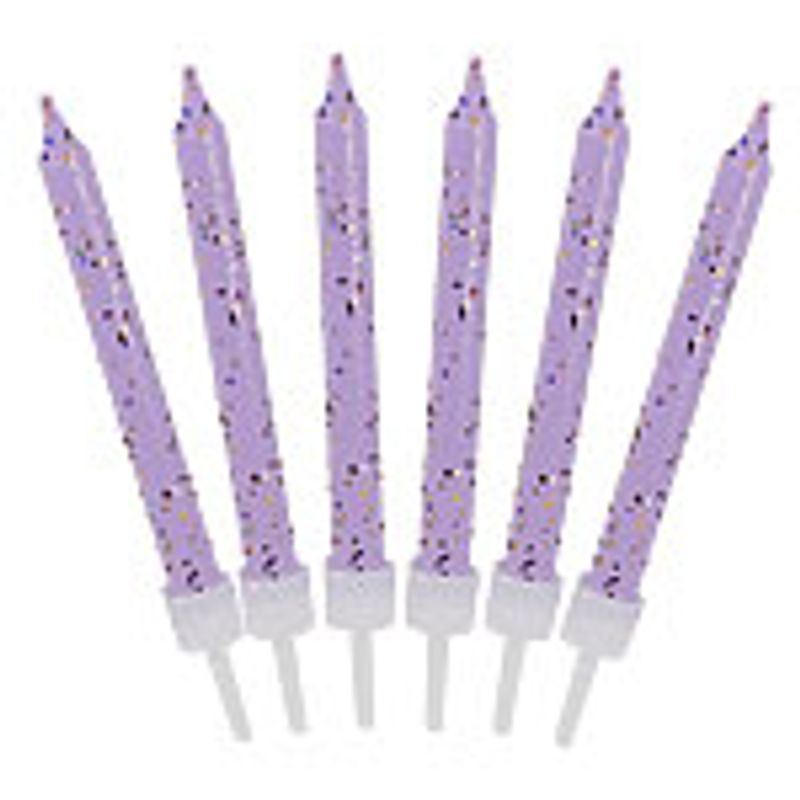 Kakelys Glitter Lys Lilla 12-pk
