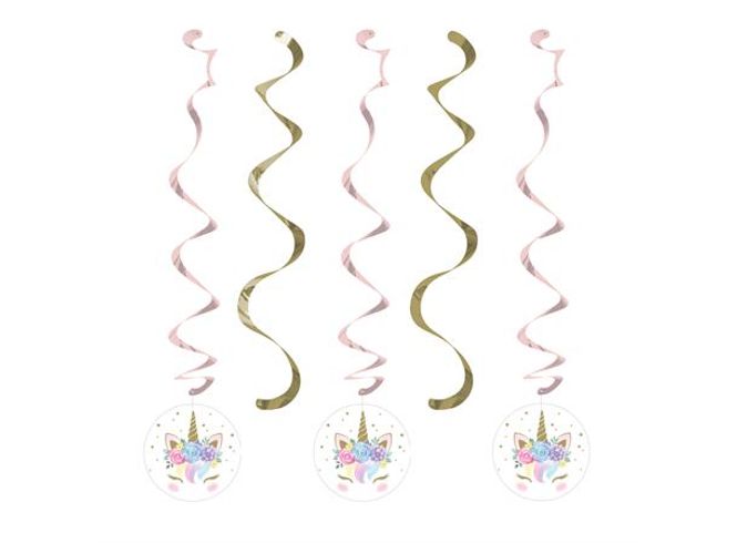 Hovedbilde Enhjørning Baby Hengende Swirls 5stk