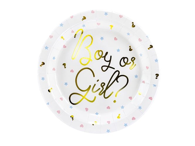 Hovedbilde Papptallerken Gender Reveal 