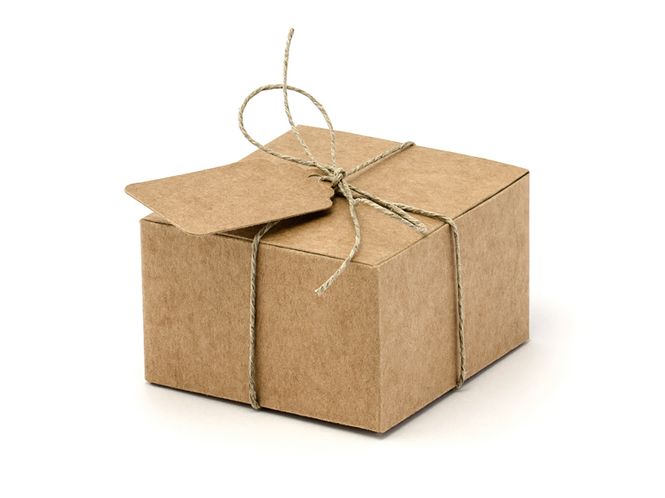 Hovedbilde Gaveeske Naturell Med Tag og Bånd 10pk,3