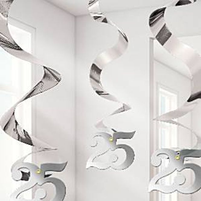 Hovedbilde Hengende Swirls 25 Sølv 5-pk