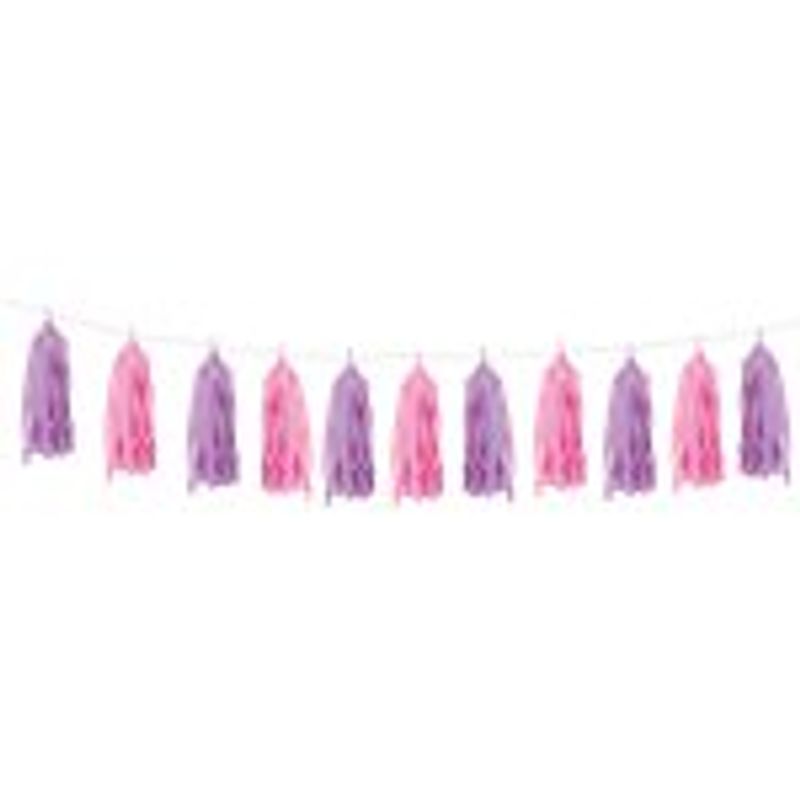 Tassel girlander rosa lavendel mix 274 cm