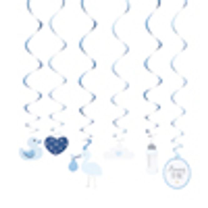 Hovedbilde Mum To Be Swirls Blå 6-pk