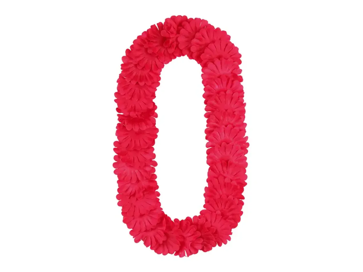 Hawai blomsterkrans dark pink 1.2m