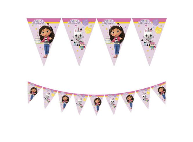 Hovedbilde Gabbys Dollhouse papir flaggbanner