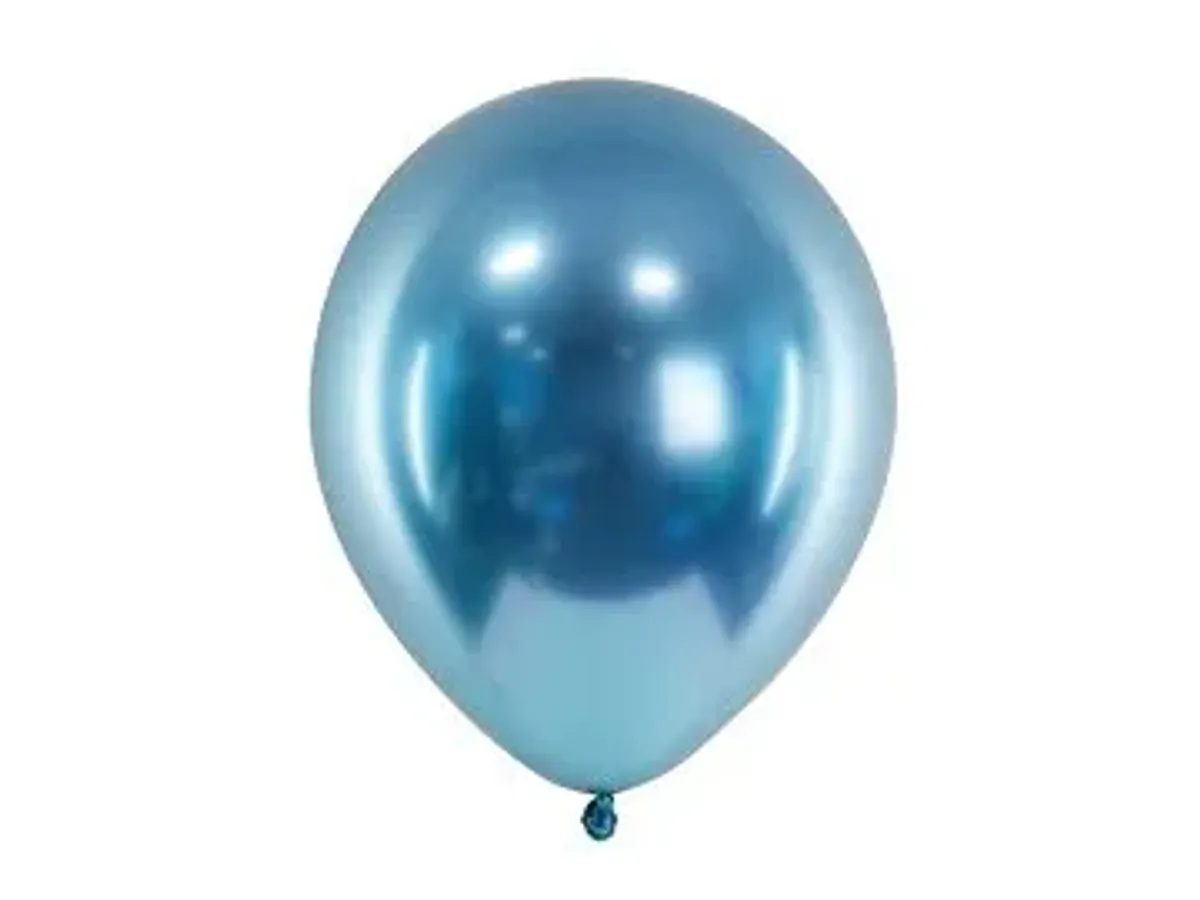 Ballonger E Blank flaske blå 12cm 10-pk