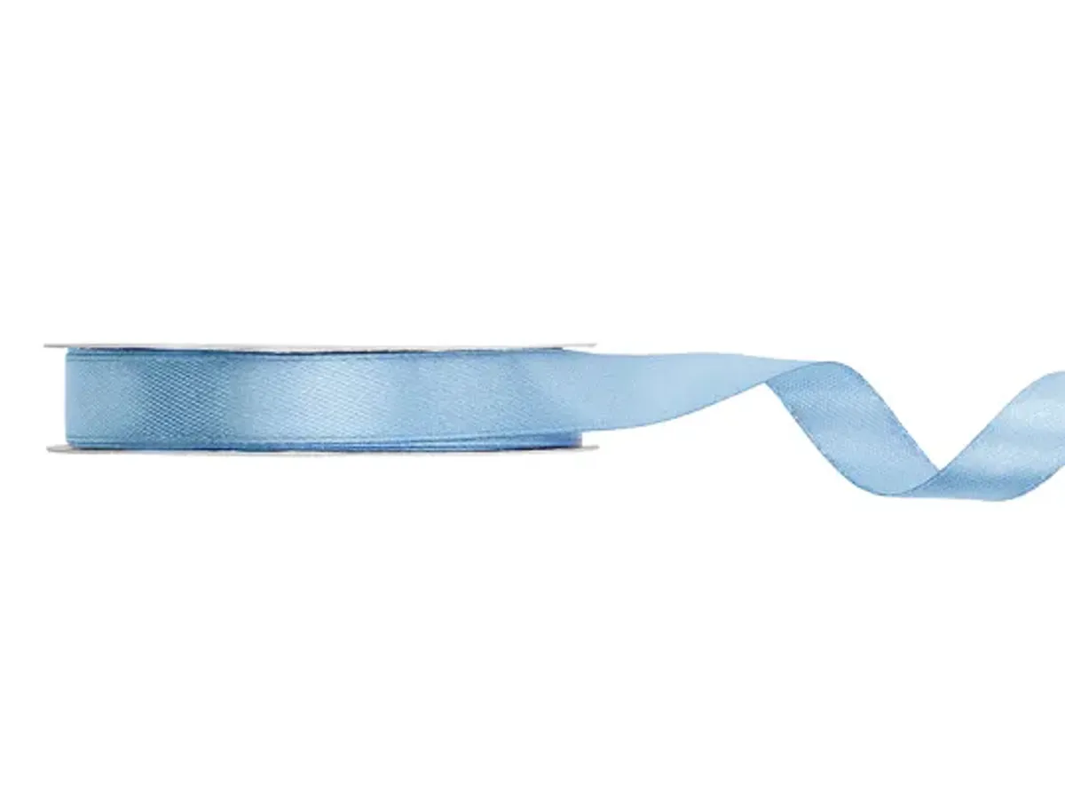 Satengbånd misty blue 1,2cm 25m