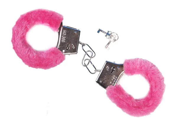 Hovedbilde Håndjern med pels rosa