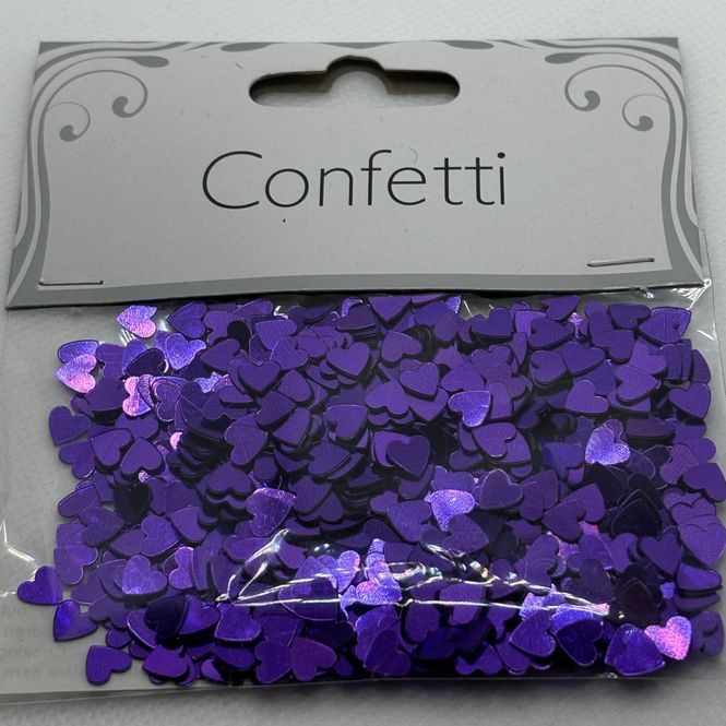 Hovedbilde confetti hjerter lilla 